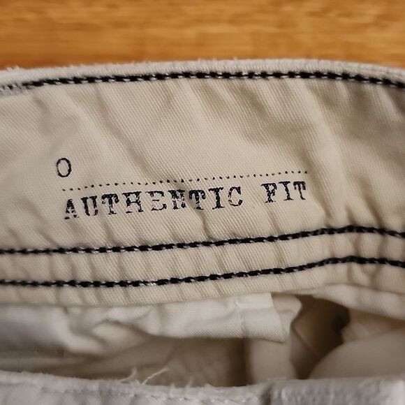 Lands' End Authentic Fit Sz 0 shorts Beige 100% Cotton Preppy Summer Beach wear - Picture 6 of 11